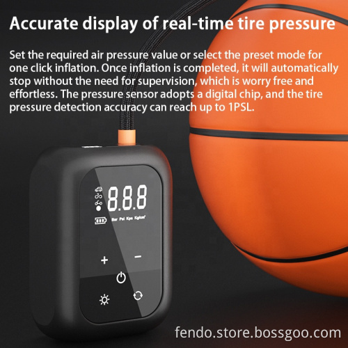 7.4V Mini Wholesale LED Digital Display Tyre Compressor